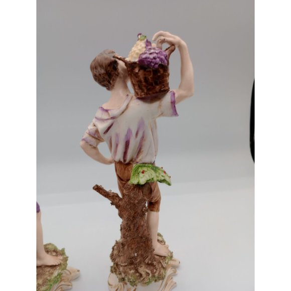 Vintage Rare Capodimonte Giuseppe Cappe Woman with Jug Man With Grapes - Picture 7 of 9